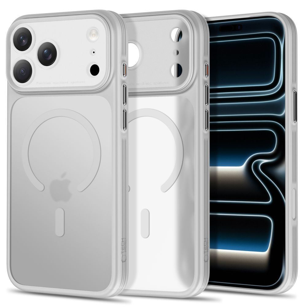 Tech-Protect MagPrime MagSafe CC maciņš, paredzēts iPhone 18 Pro Max / 17 Pro Max, matēti pelēks