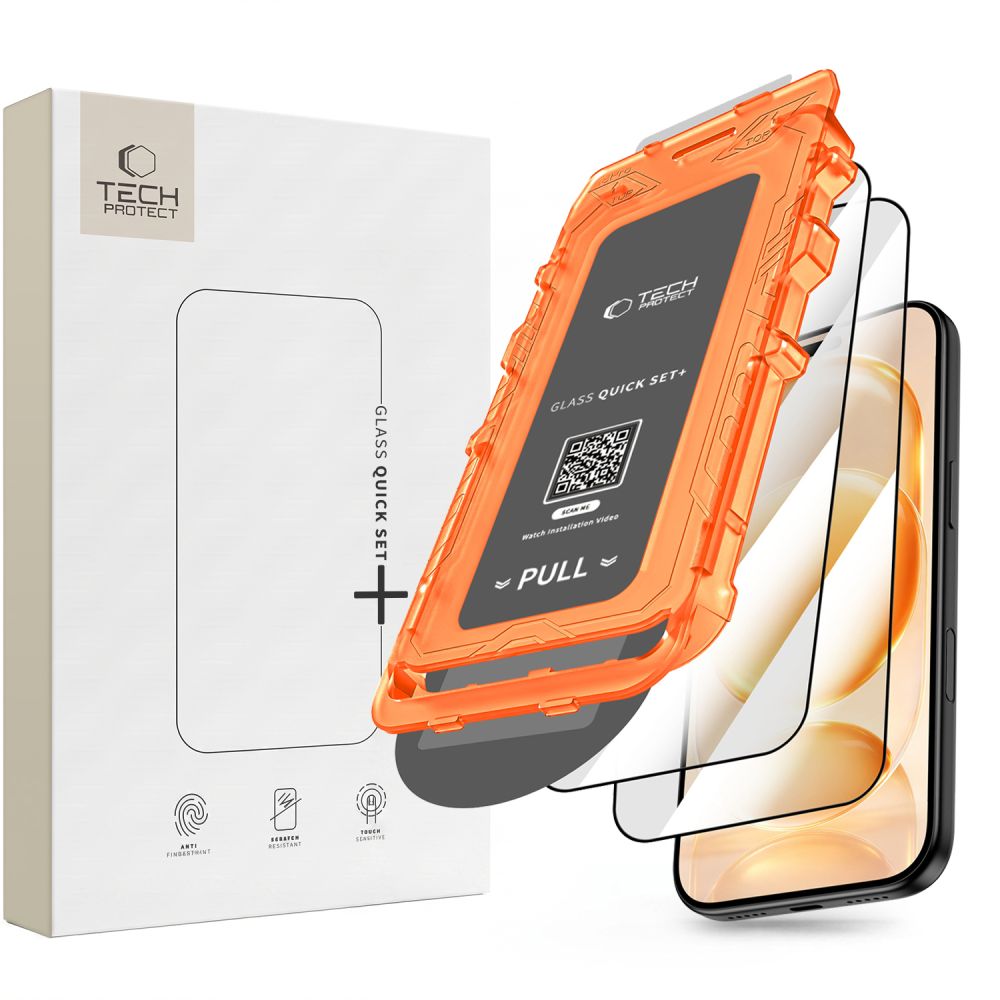 Tech-Protect Quick Set+ 2 rūdītu stiklu komplekts, paredzēts iPhone 18 Pro / 17 Pro