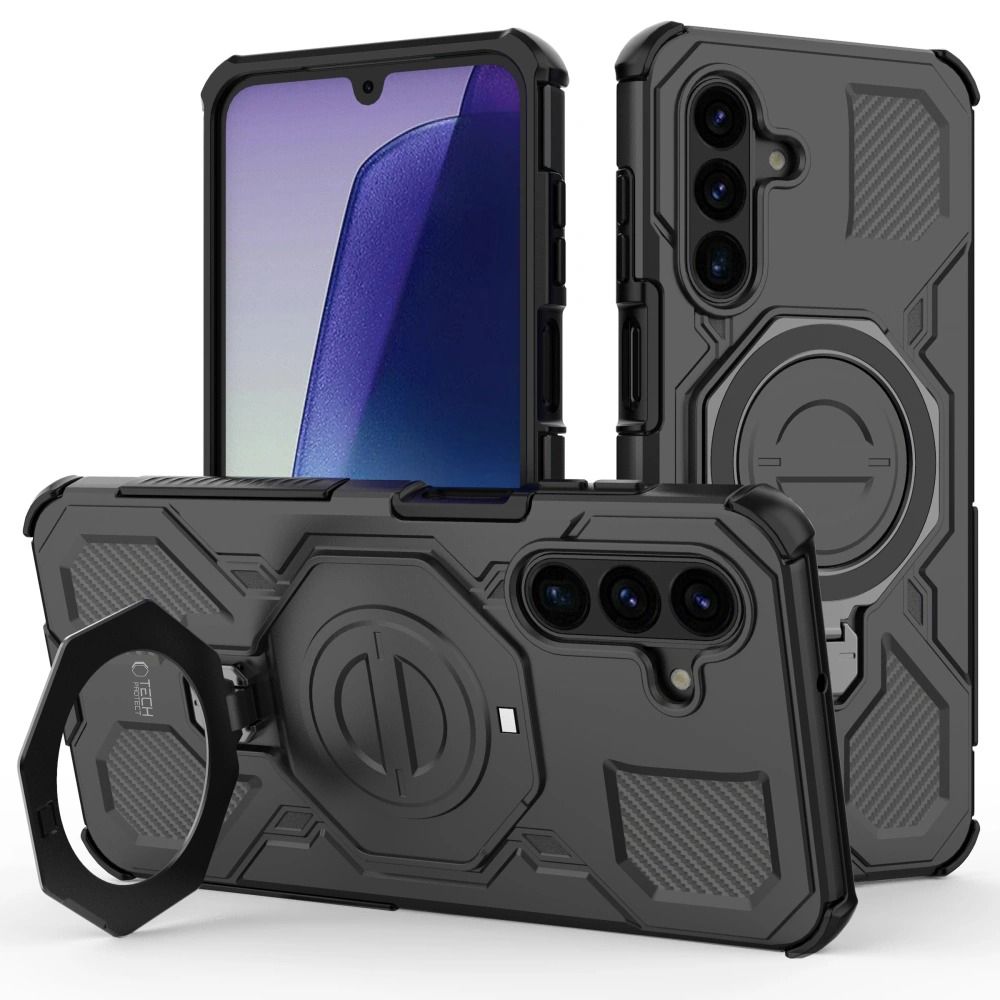 Tech-Protect TacticStand MagSafe maciņš, paredzēts Samsung Galaxy A17 / A18 4G / 5G, matēti melns