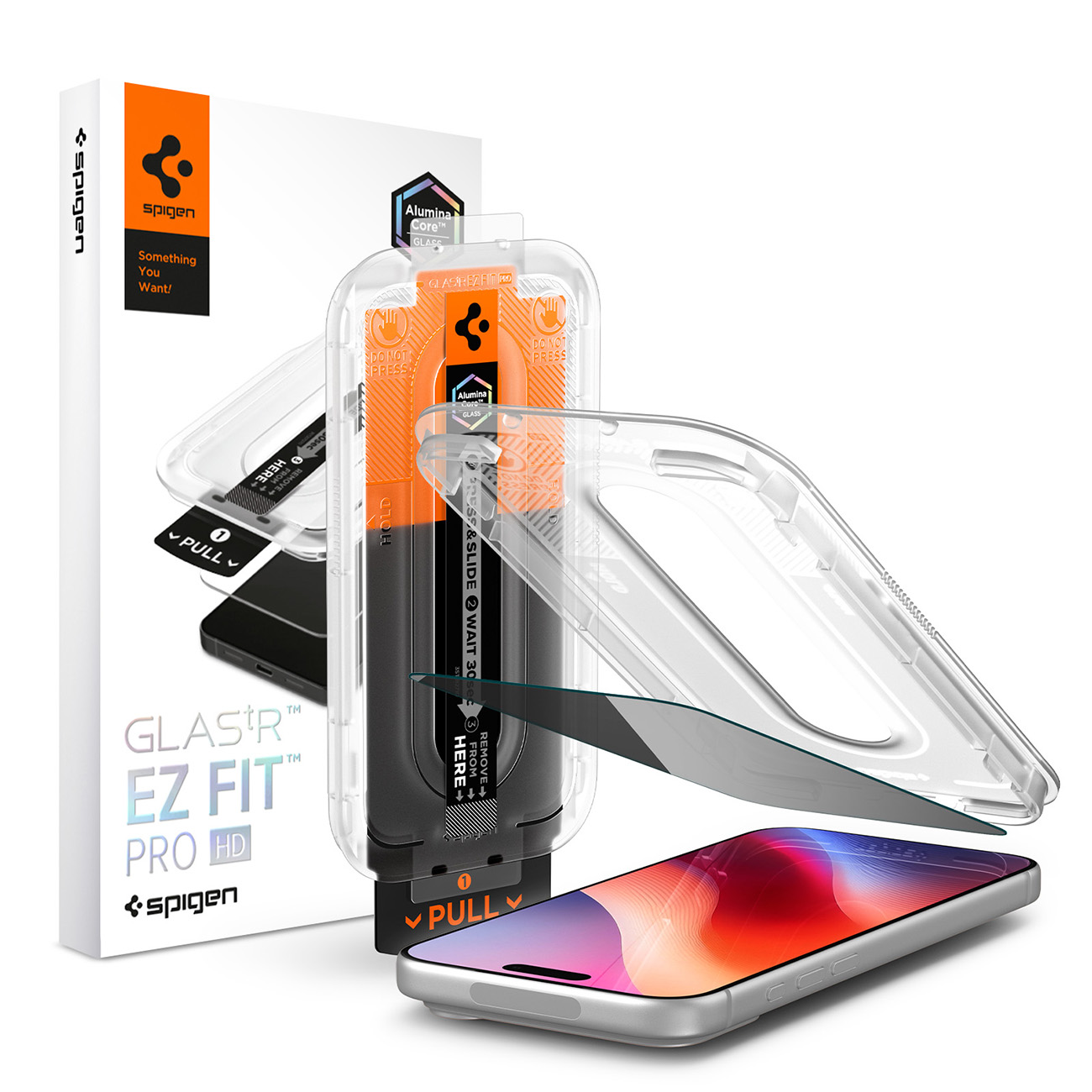 Spigen Glas.tR EZ Fit Pro HD AC rūdīts privātuma aizsargstikls modelim iPhone 18 Pro