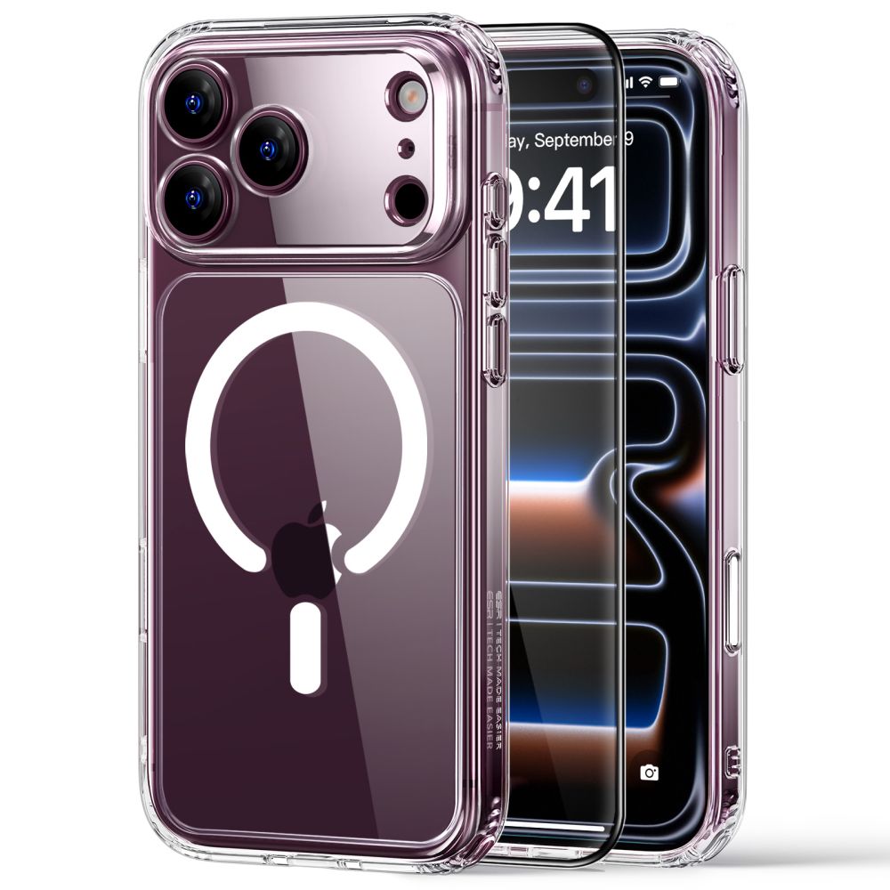 ESR Classic Hybrid MagSafe maciņš modelim iPhone 18 Pro / 17 Pro – caurspīdīgs