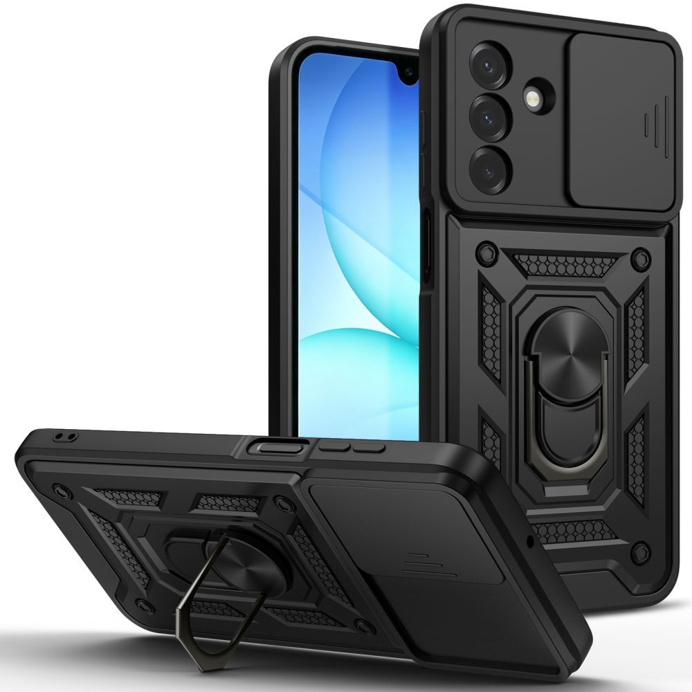 Tech-Protect CamShield Pro maciņš, paredzēts Samsung Galaxy A17 / A18 / A26 4G / 5G, melns