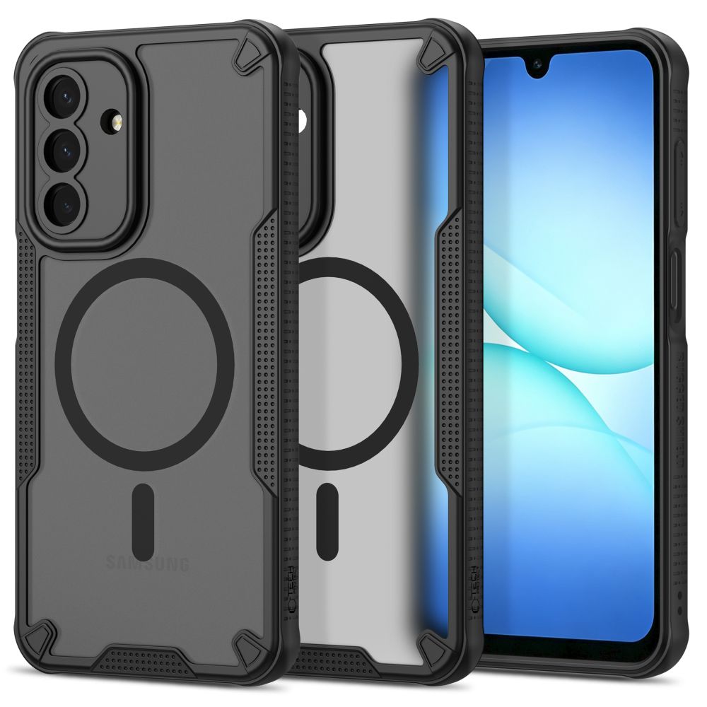 Tech-Protect Rugged Shield MagSafe maciņš, paredzēts Samsung Galaxy A17 / A18 / A26 4G / 5G, matēti melns