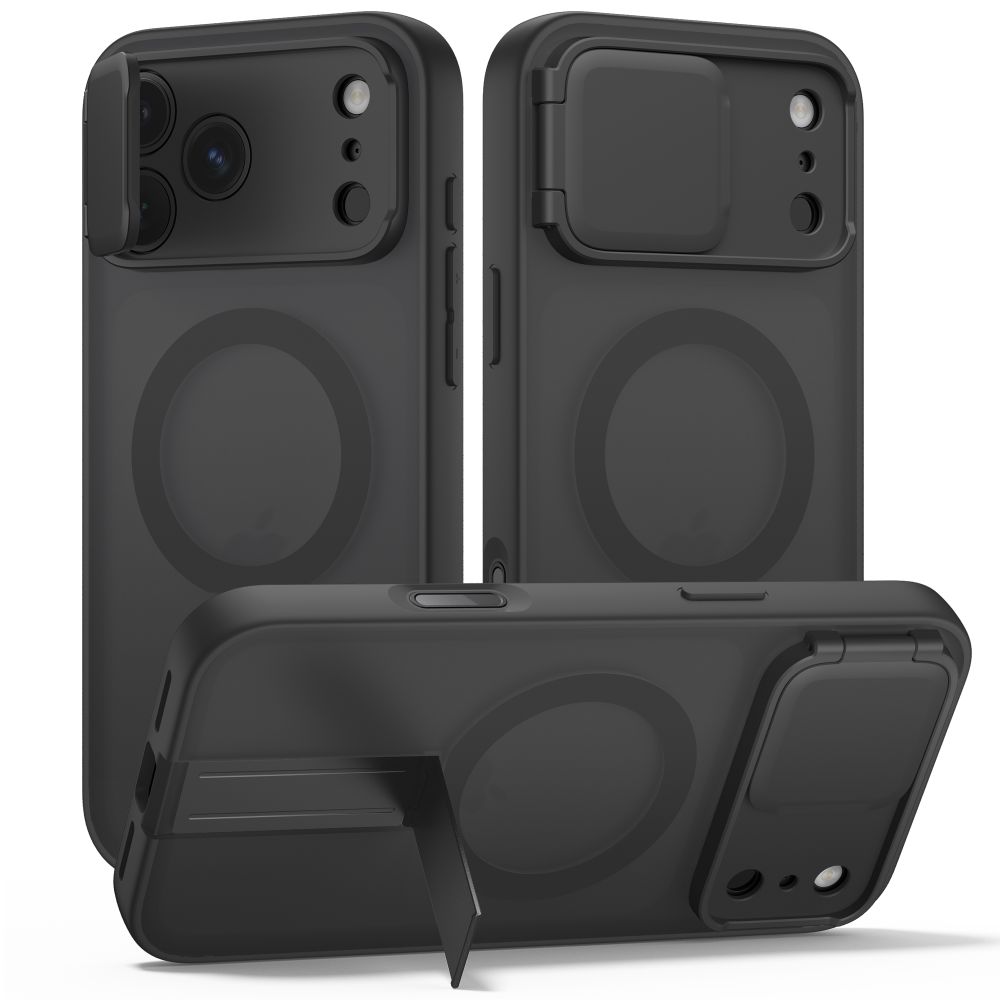 Tech-Protect Kevlar Aura MagSafe maciņš, paredzēts iPhone 18 Pro / 17 Pro, matēti melns