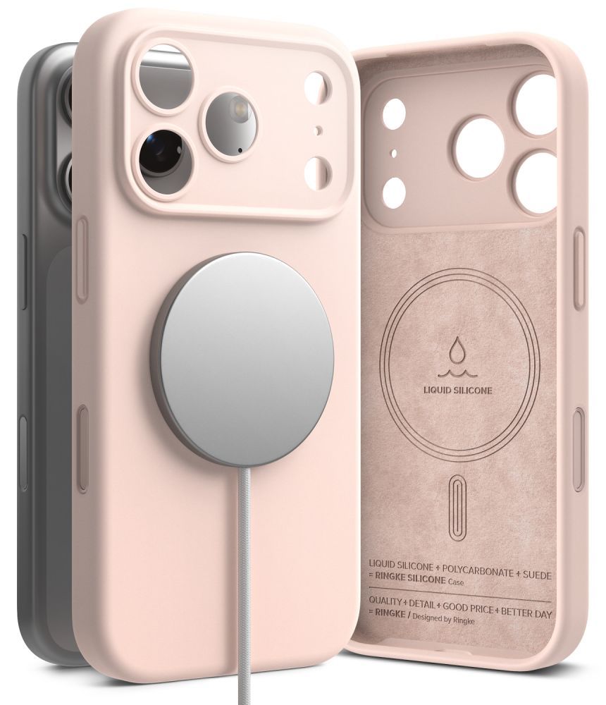 Ringke Silicone MagSafe vāciņš iPhone 18 Pro Max – rozā