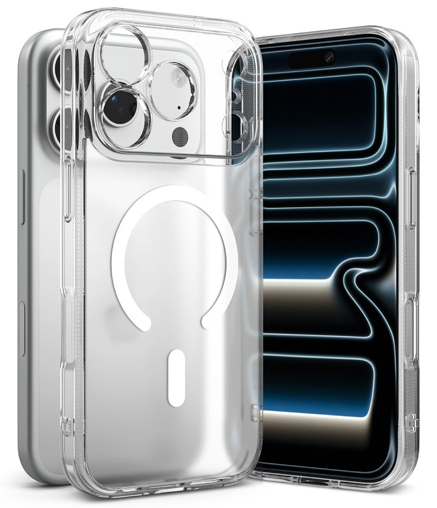 Ringke Fusion Magnetic MagSafe maciņš, paredzēts iPhone 18 Pro / 17 Pro, caurspīdīgs matēts
