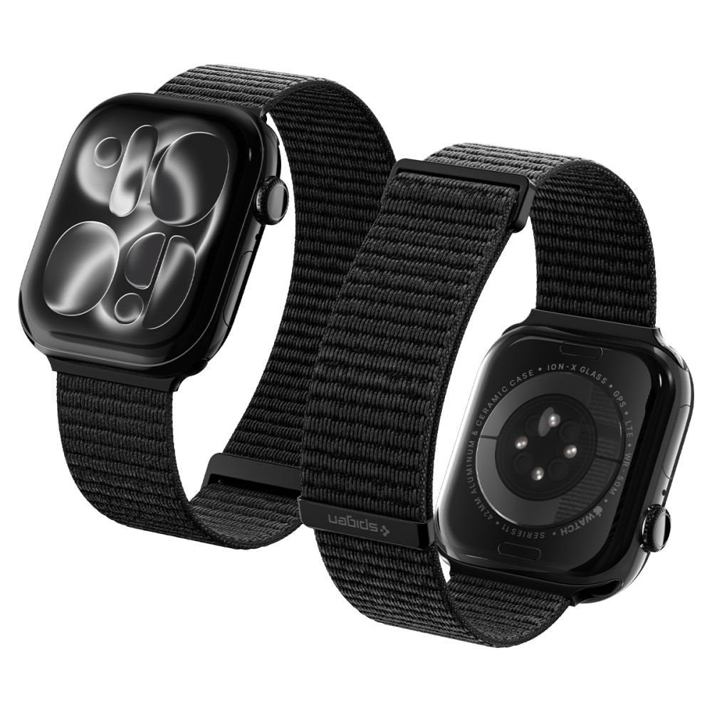 Spigen WBF01 siksniņa, paredzēta Apple Watch 44 / 45 / 46 / 49 mm, melna