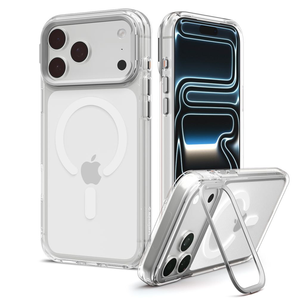 Spigen Ultra Hybrid Optik S MagSafe maciņš iPhone 18 Pro Max / 17 Pro Max, caurspīdīgs sudrabains