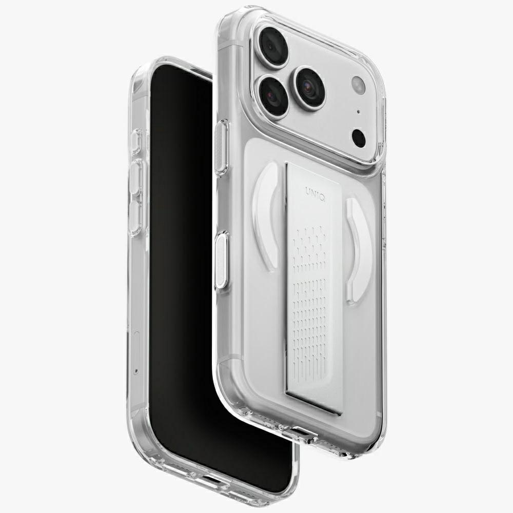 Uniq Heldro Air Magclick Charging vāciņš iPhone 18 Pro / 17 Pro – caurspīdīgs