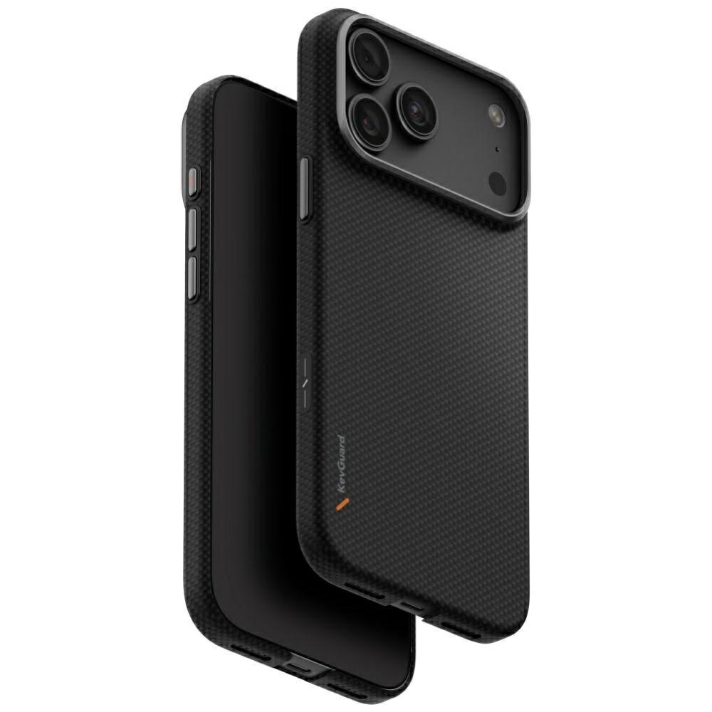 Uniq Keva EDGE Magclick Charging vāciņš iPhone 18 Pro Max / 17 Pro Max – melns