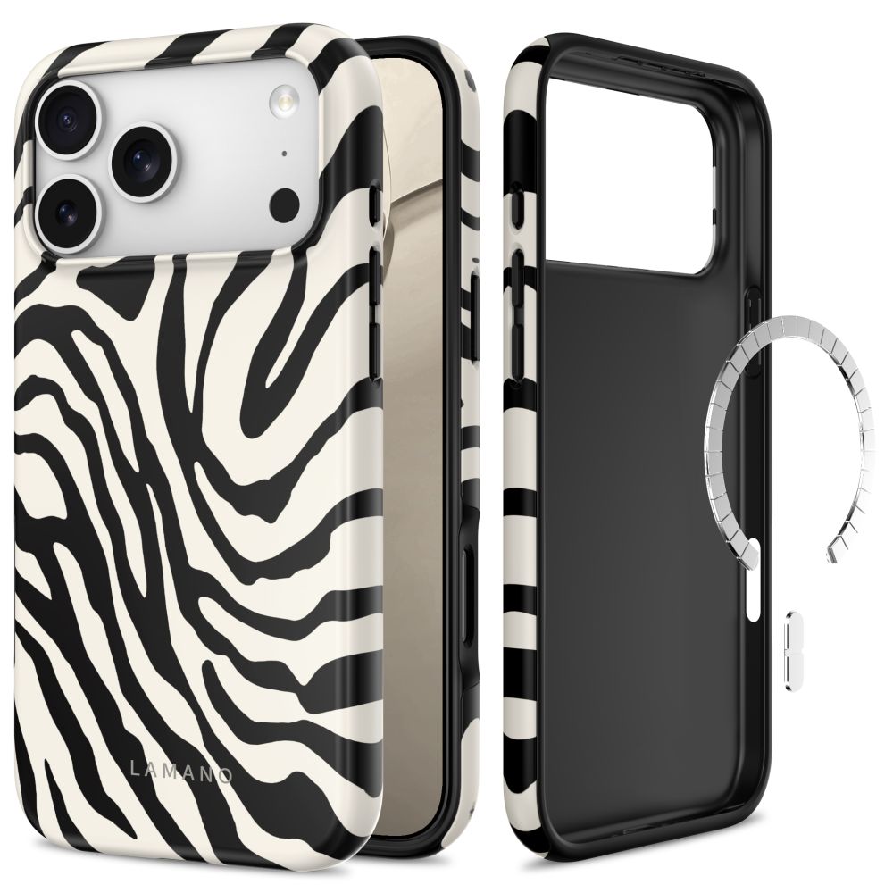 Tech-Protect Lamano MagSafe maciņš iPhone 18 Pro / 17 Pro, balts un melns