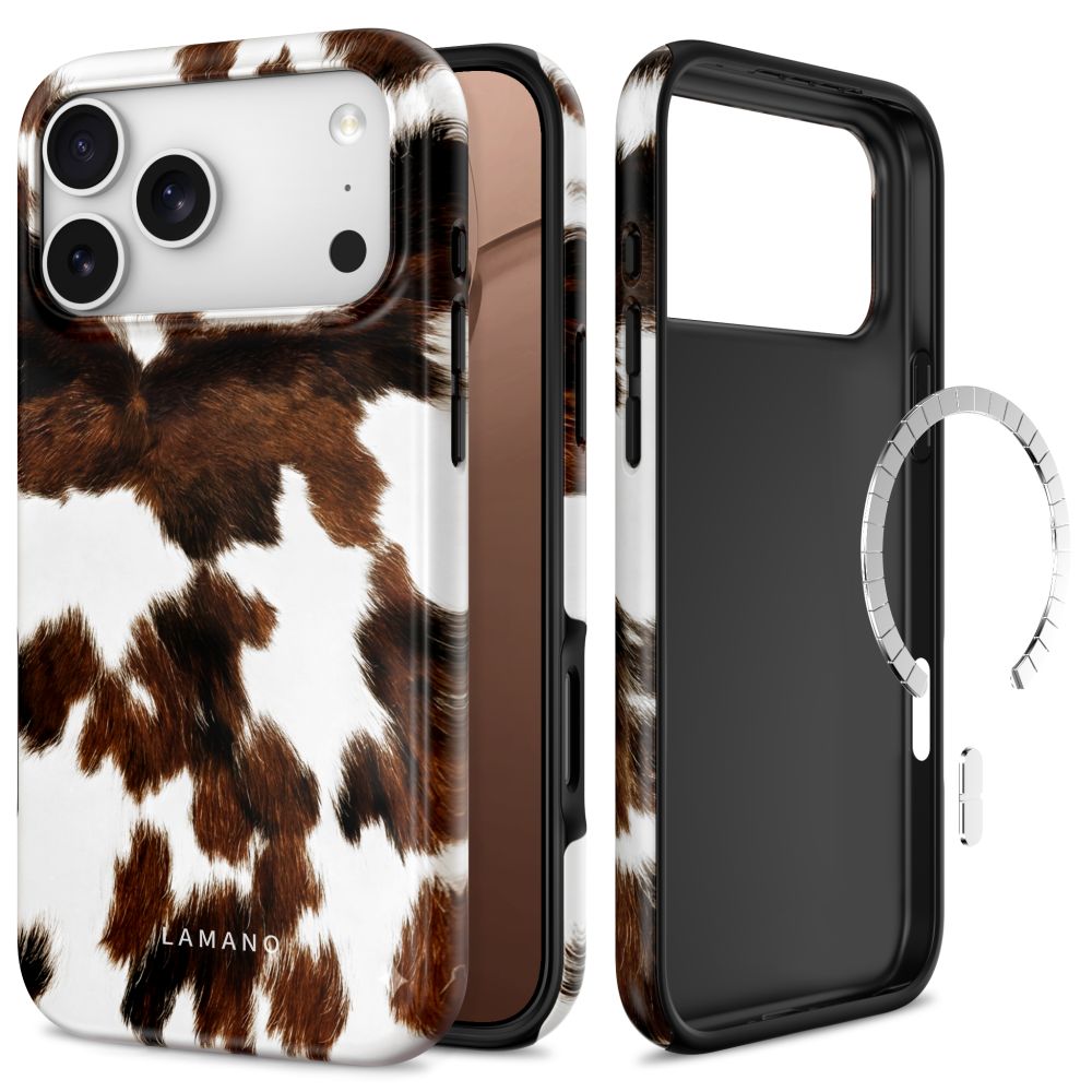 Tech-Protect Lamano MagSafe maciņš iPhone 18 Pro / 17 Pro, balts un brūns