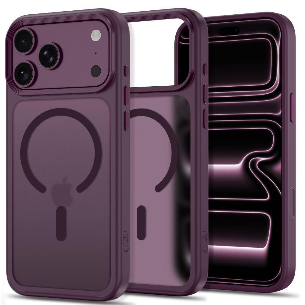 Tech-Protect Magmat MagSafe CC maciņš iPhone 18 Pro Max / 17 Pro Max, matēts bordo