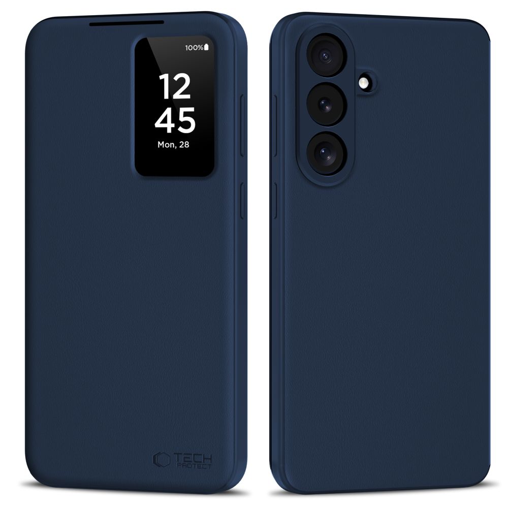 Tech-Protect Smart Wallet vāciņš Samsung Galaxy S26 FE – matēts tumši zils