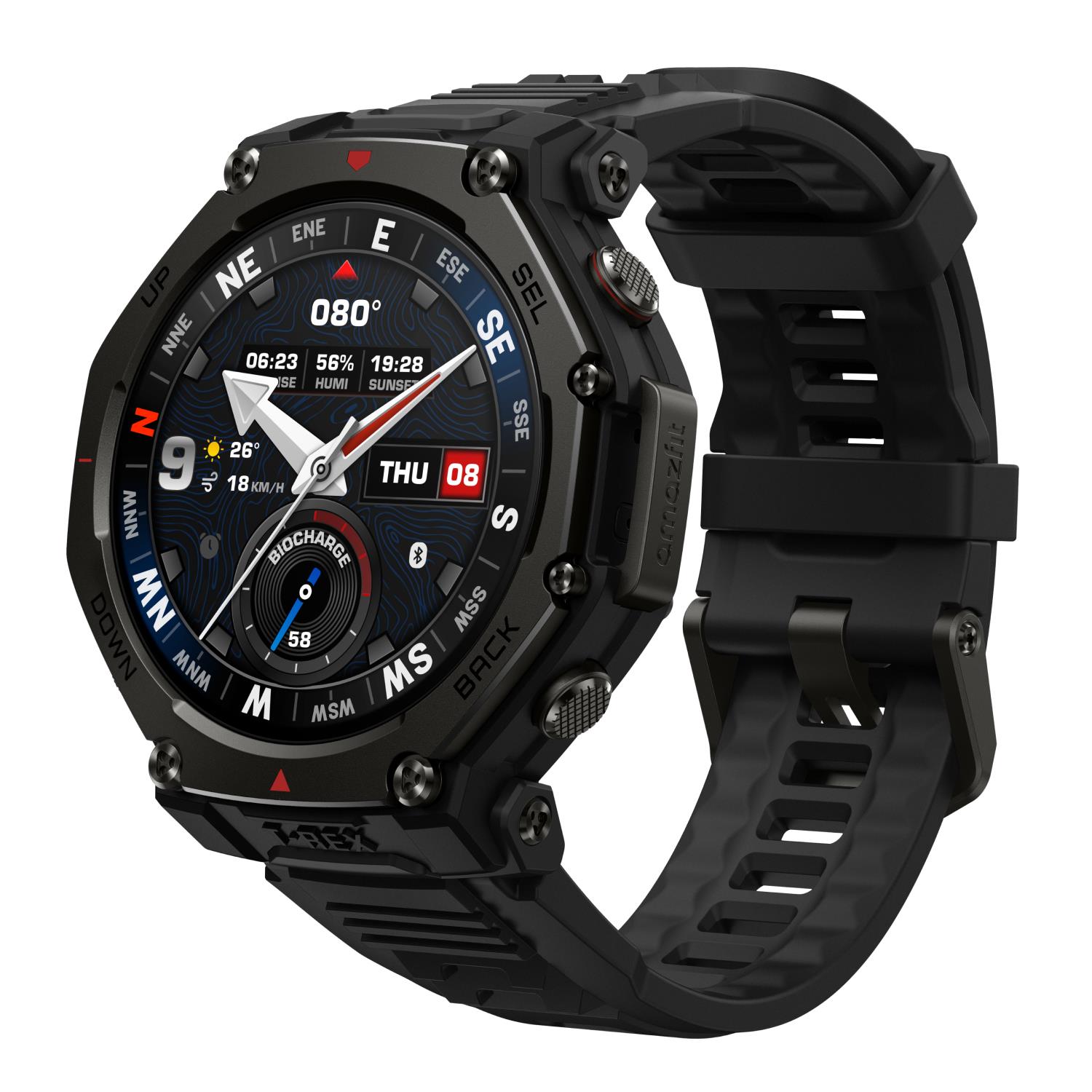 Amazfit T-Rex 3 Pro 44MM W2548GL5N viedpulkstenis, melns