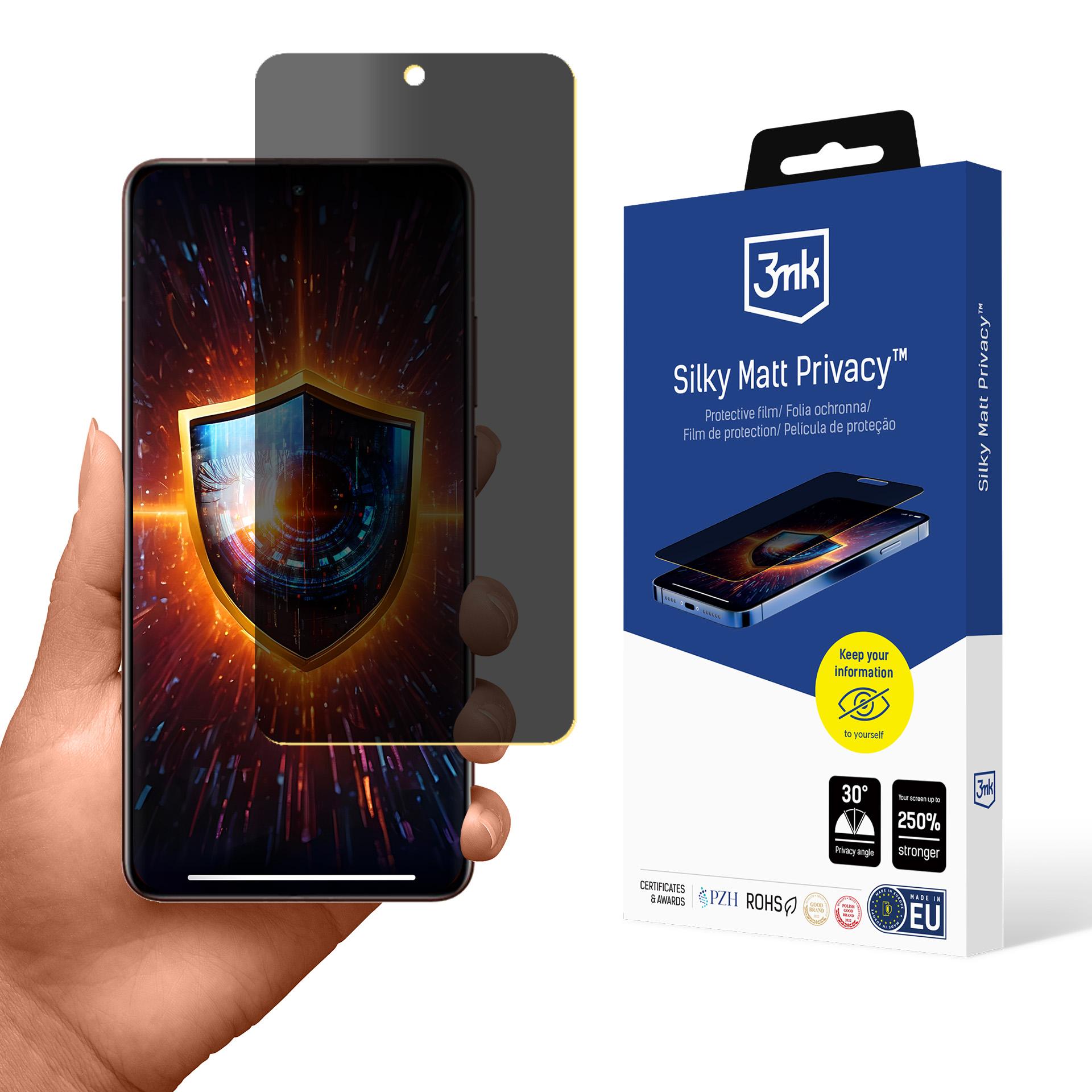 3mk Silky Matt Privacy – privātuma ekrāna aizsargs modelim Realme GT7 Pro