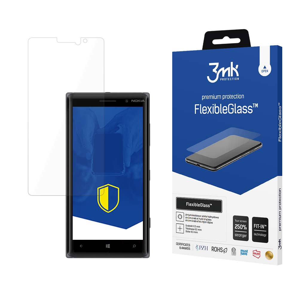 3mk FlexibleGlass – tālruņa ekrāna aizsargs modelim Nokia Lumia 830 Glas