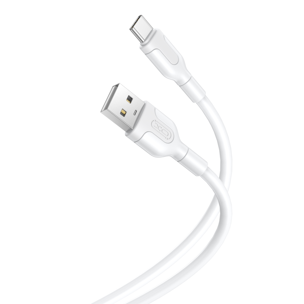 XO kabelis NB212 USB - USB-C 1,0 m 2,1A, balts