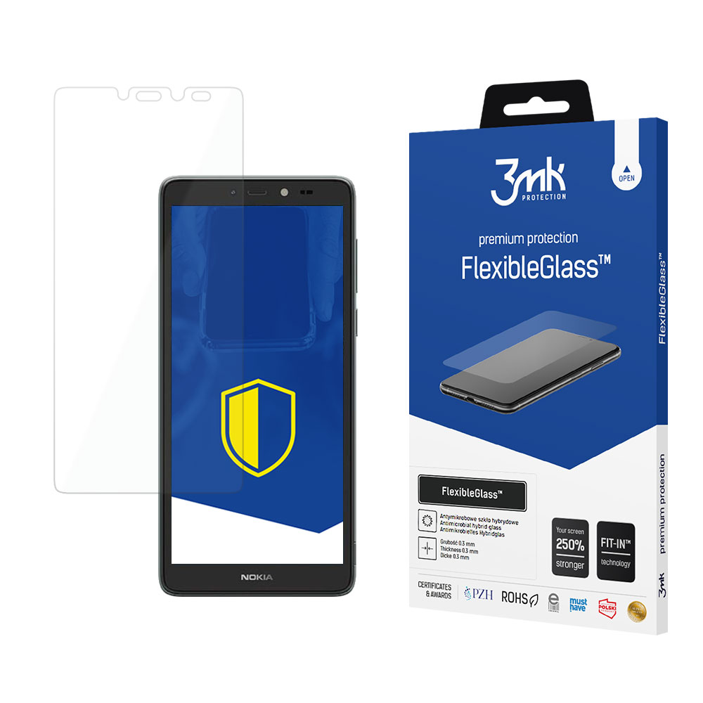 3mk FlexibleGlass – tālruņa ekrāna aizsargs modelim Nokia C2 2nd Edition