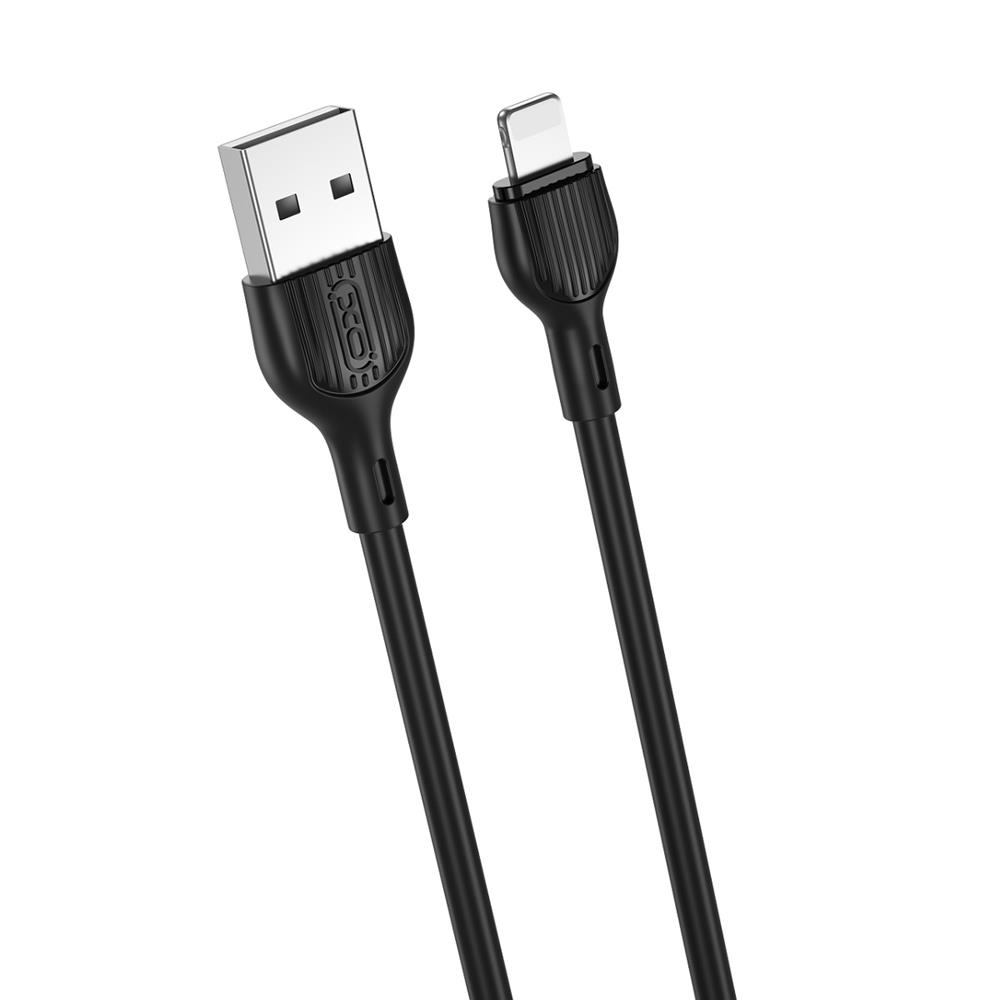 XO kabelis NB200 USB - Lightning 2,0m 2.1A, melns