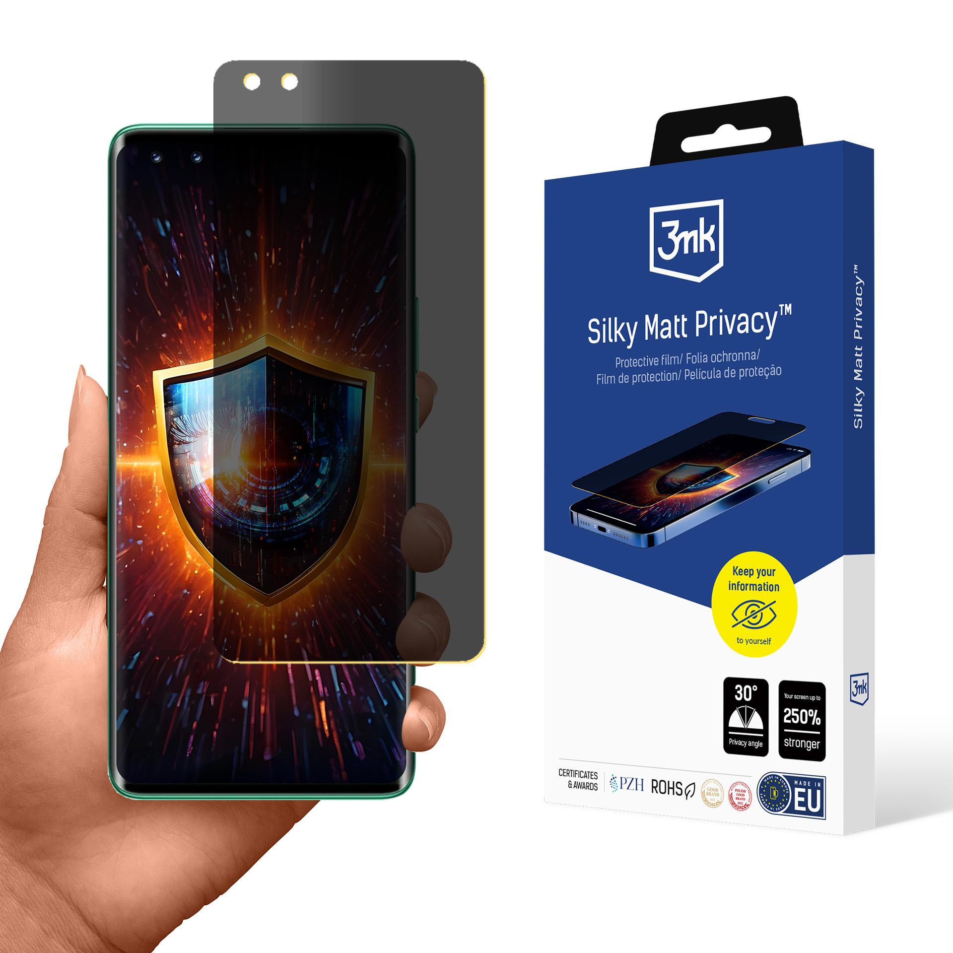3mk Silky Matt Privacy – privātuma ekrāna aizsargs modelim Huawei Nova 11 Pro