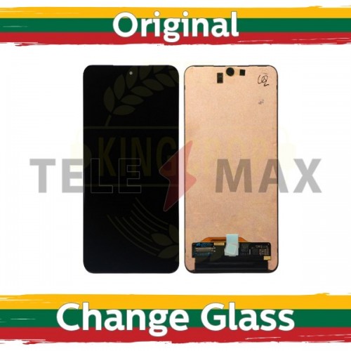 LCD ekrāns Samsung G990 S21 FE, melns (atjaunots: Telemax, NoFrame versija)