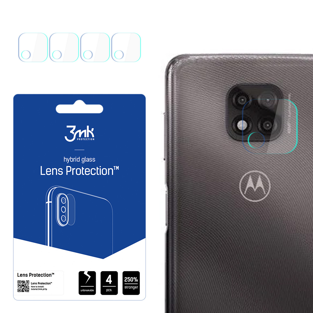 hibrīda stikls 3MK FLEXIBLE GLASS LENS MOTOROLA MOTO G POWER 2021 kamerai 4 gab..