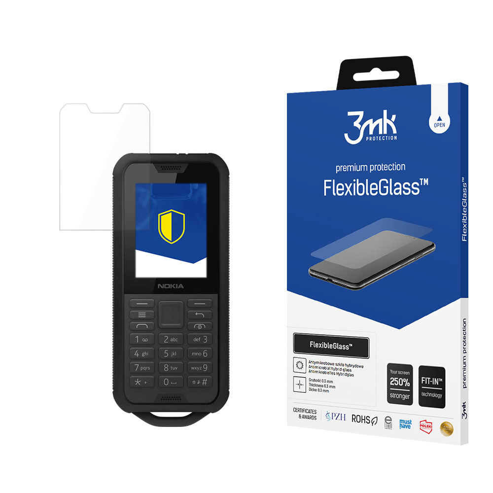 3mk FlexibleGlass – tālruņa ekrāna aizsargs modelim Nokia 800 Tough