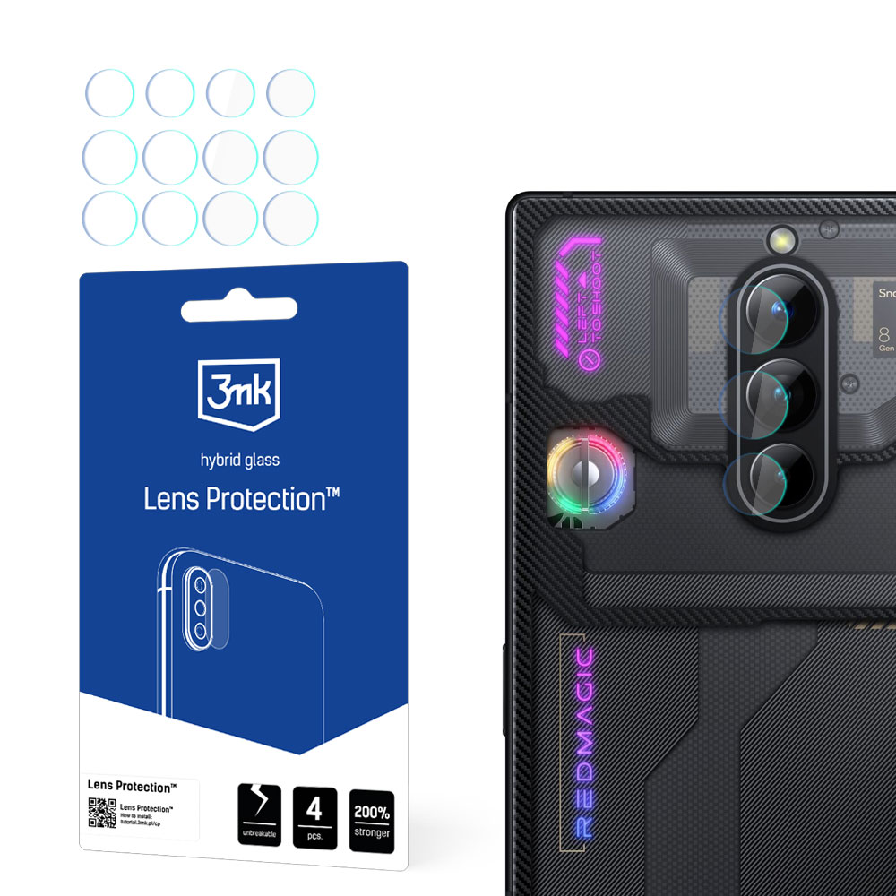 3mk Lens Protection – kameras objektīva aizsargs modelim Nubia Red Magic 8 Pro / 8 Pro+/ 8s Pro