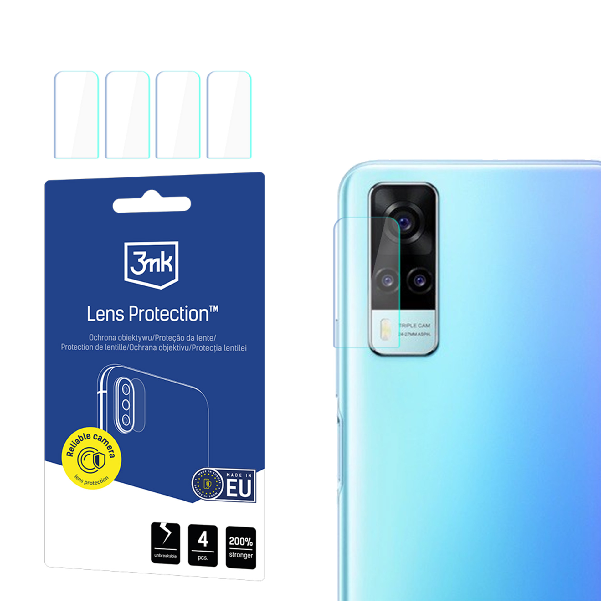 3mk Lens Protection – kameras objektīva aizsargs modelim Vivo Y31 2021
