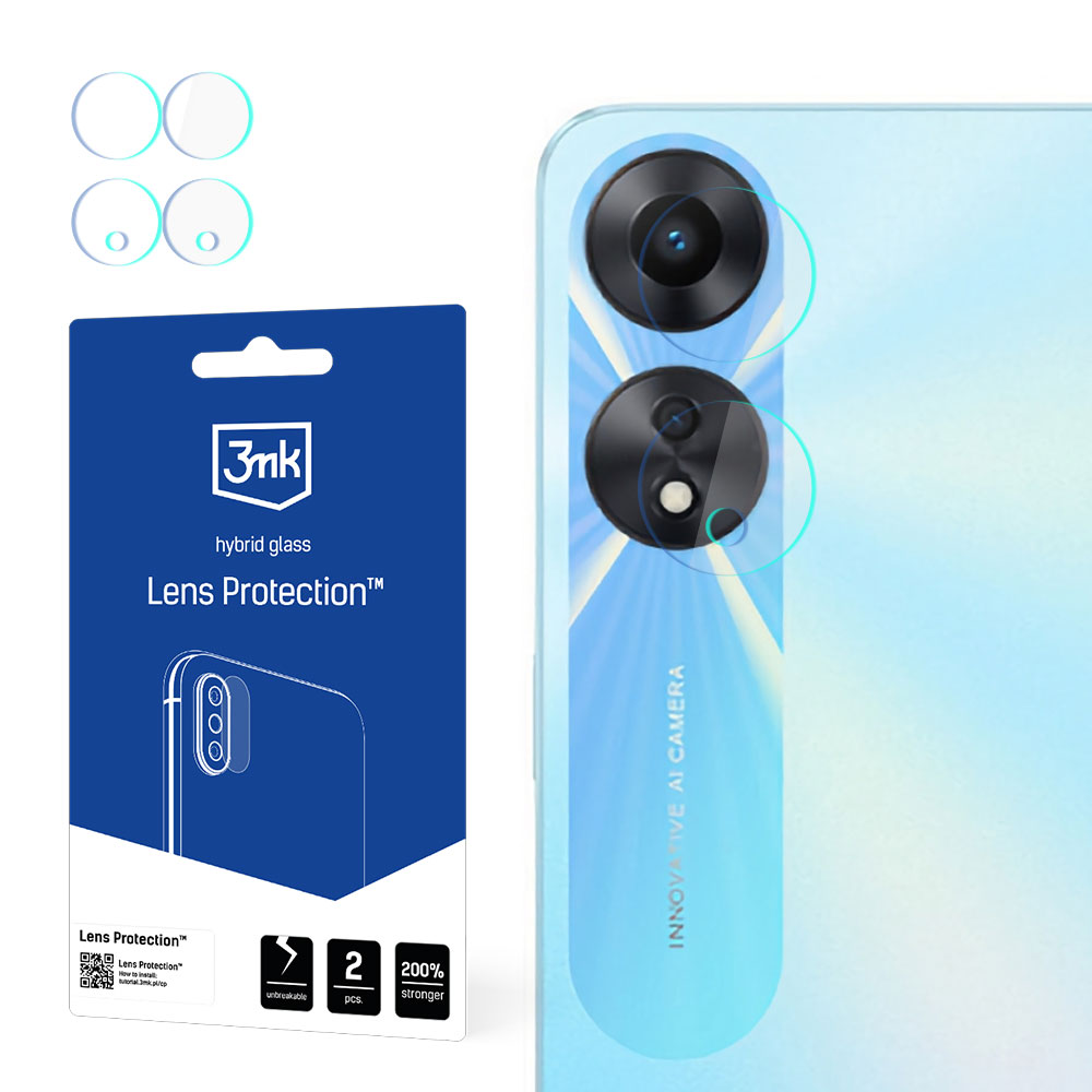3mk Lens Protection™ hibrīdais kameras stikls Oppo A58 5G
