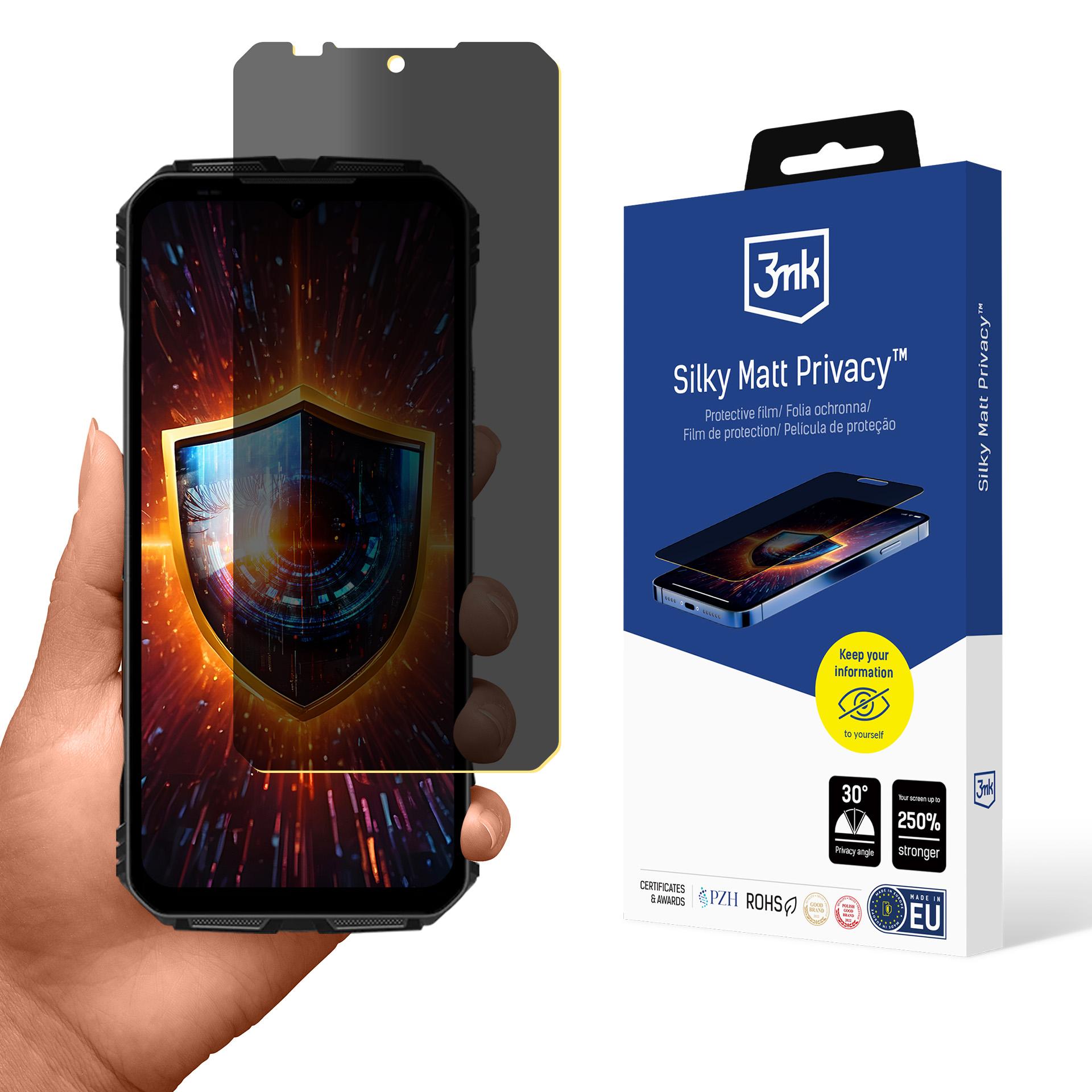 3mk Silky Matt Privacy – privātuma ekrāna aizsargs modelim Doogee V Max Pro