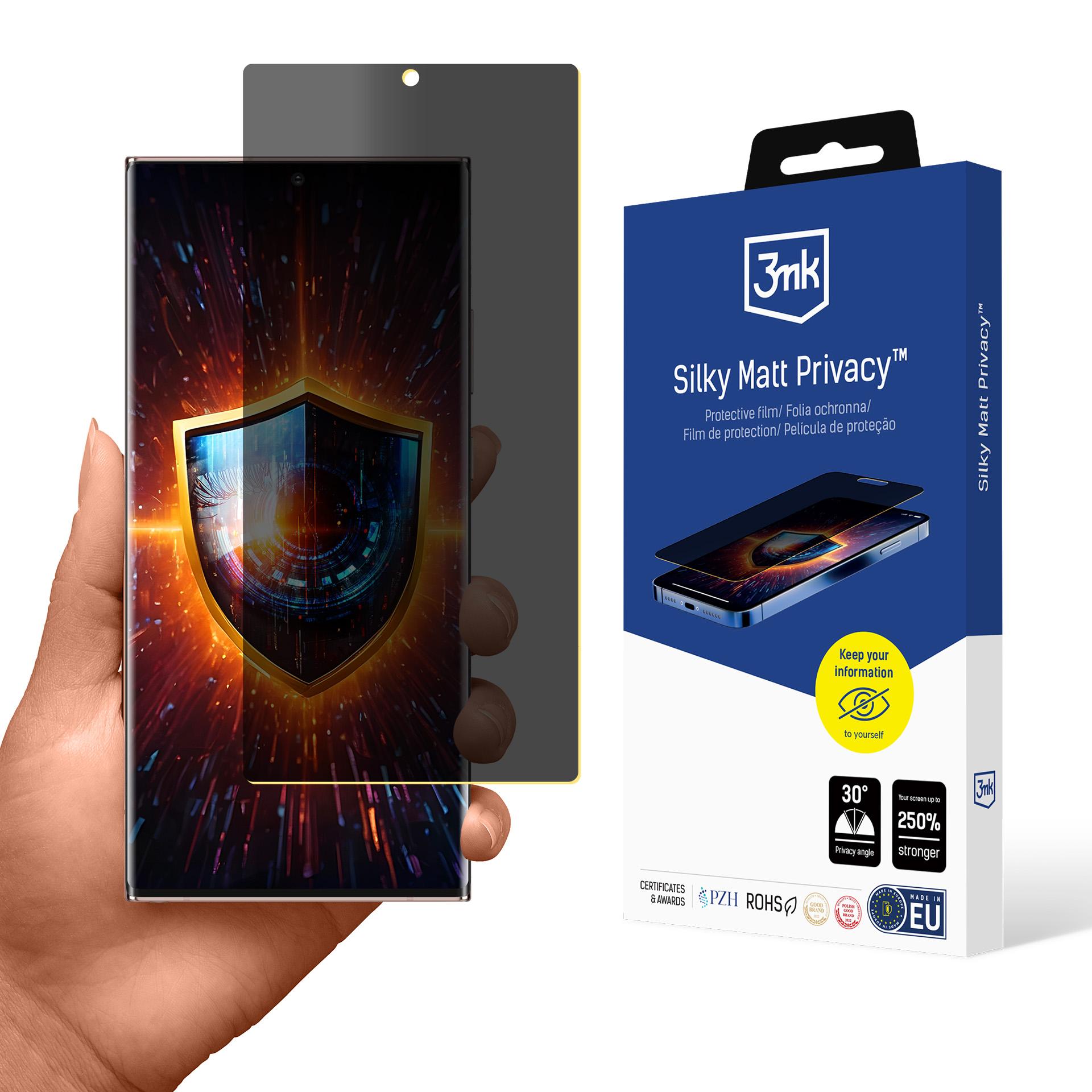 3mk Silky Matt Privacy – privātuma ekrāna aizsargs modelim Samsung Galaxy Note 20 Ultra 5G