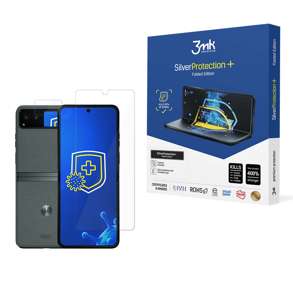 3mk SilverProtection+ Folded Edition – tālruņa ekrāna aizsargs modelim Motorola Razr 40/Razr 2023
