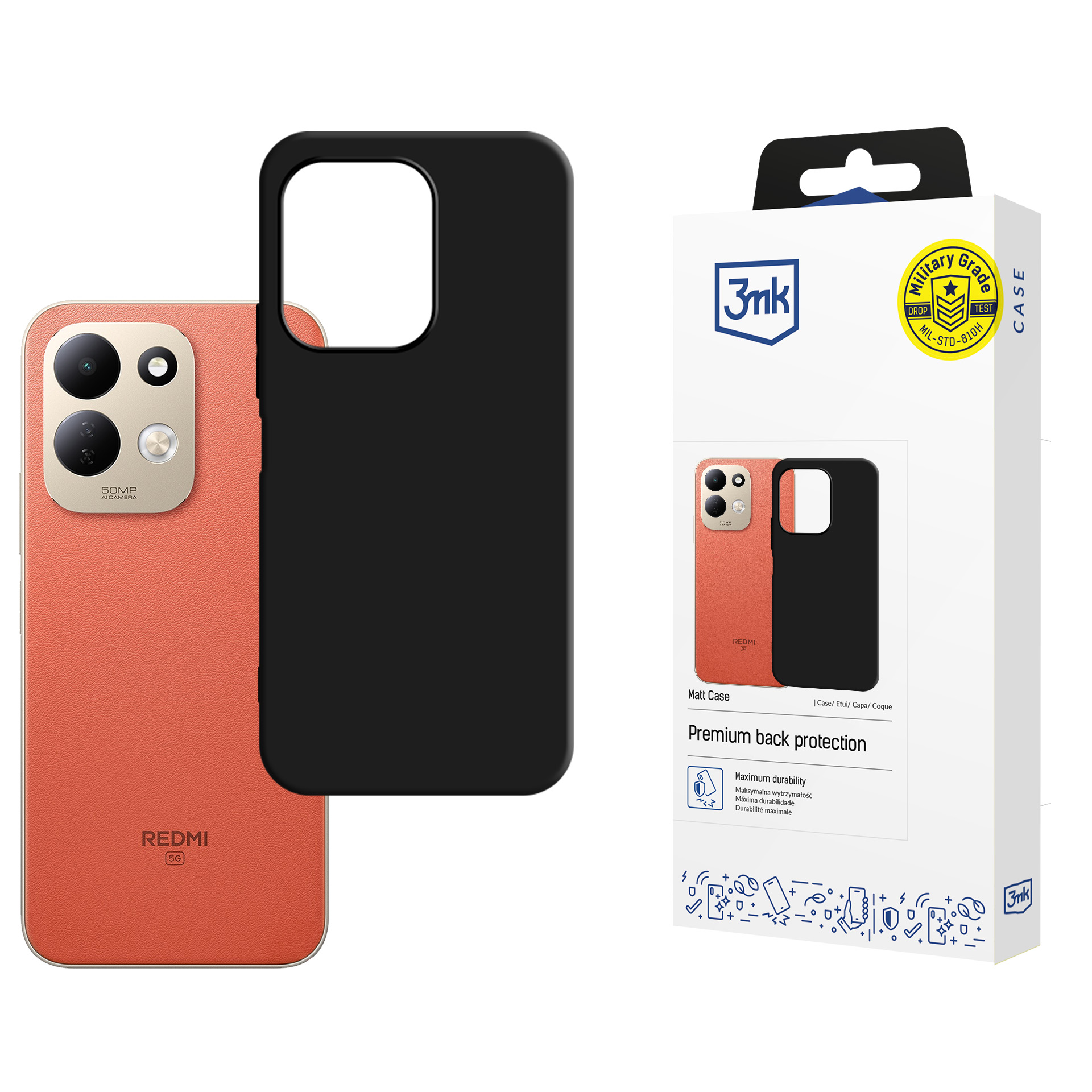 3mk Matt Case – tālruņa vāciņš modelim Redmi 17 4G / 5G