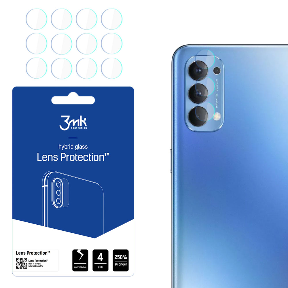 3mk Lens Protection – kameras objektīva aizsargs modelim Oppo Reno 4 CPH2113