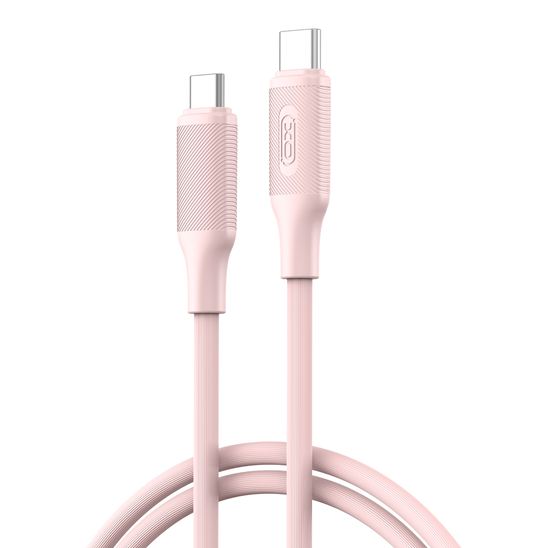XO kabelis NB-Q265B PD USB-C - USB-C 1,0m 60W, rozā