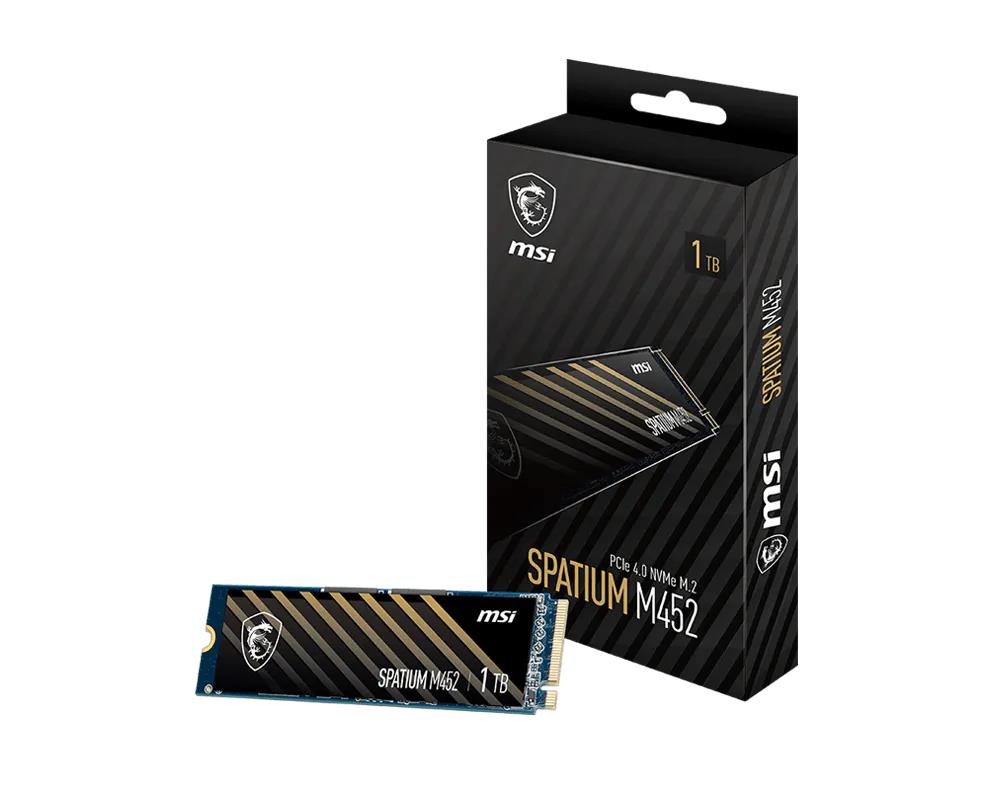 MSI NVMe SSD disks Spatium M452 (S78-440L970-P83) – 1000 GB, M.2 NVMe