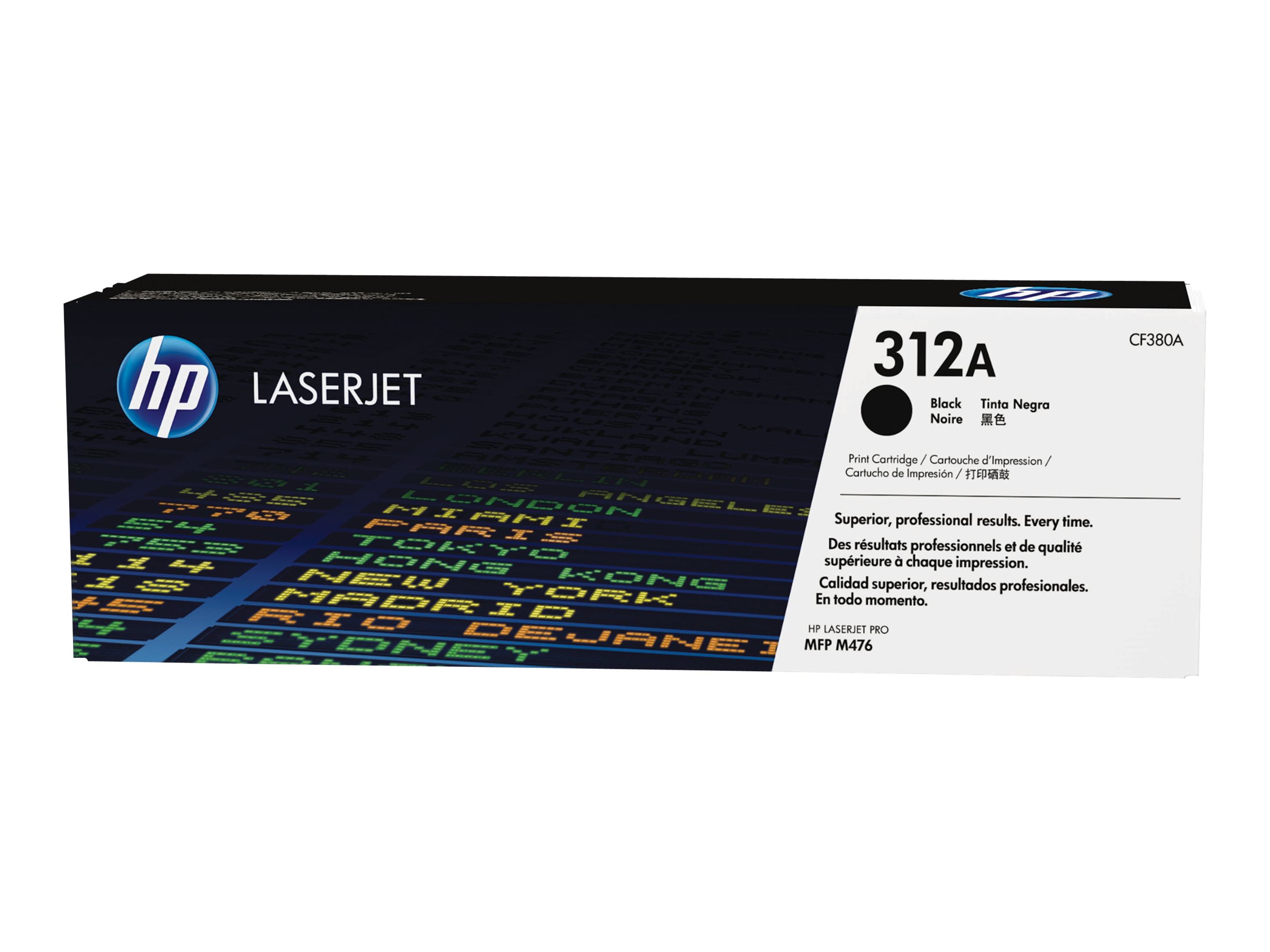 Oriģinālā HP 312A LaserJet tonera kasetne (CF380A), melna, paredzēta LaserJet Pro 400 MFP M476, 2,400 lappušu