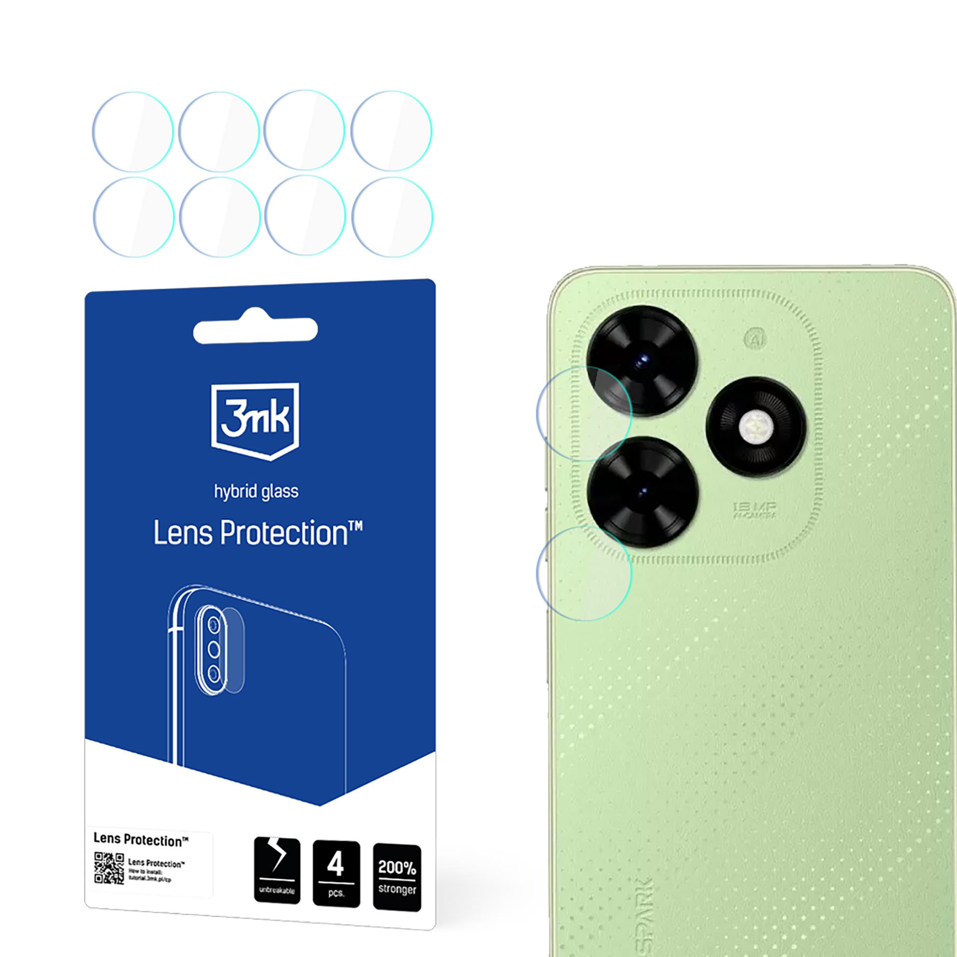 3mk Lens Protection – kameras objektīva aizsargs modelim Tecno Spark Go 2024