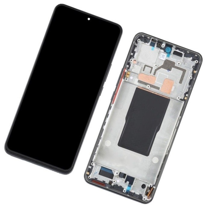 Xiaomi 12T/12T Pro LCD ekrāns ar skārienjutīgo stiklu un rāmi, melns, oriģināls (service pack)