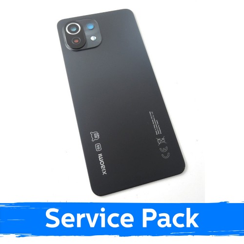 Back Cover Compatible With Xiaomi Mi 11 Lite 4G (Lite 5G / Lite 5G NE) / Truffle Black / (Service Pack)