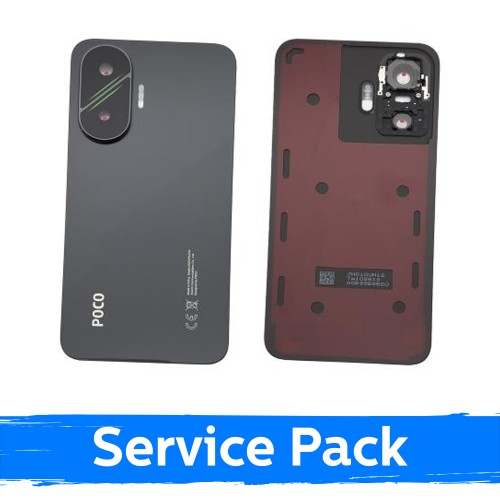 aizmugurējais vāciņš modelim Xiaomi Poco F7 5G, krāsa: melna, servisa iepakojums