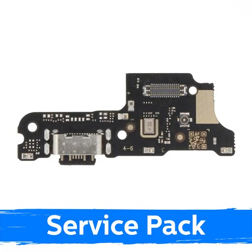 Uzlādes ligzda, saderīga ar Xiaomi Redmi 14C ar lokano kabeli / plate (Service Pack)