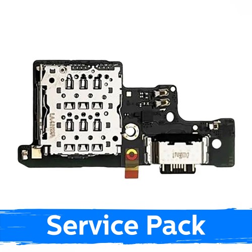 Uzlādes ligzda, saderīga ar Xiaomi Redmi Note 14 4G (+ SIM lasītājs) ar lokano kabeli / plate (Service Pack)