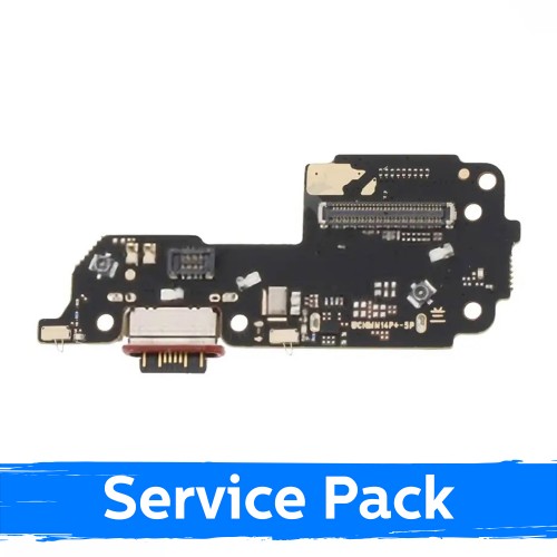 Uzlādes ligzda, saderīga ar Xiaomi Redmi Note 14 Pro+ 5G (+ SIM lasītājs) ar lokano kabeli / plate (Service Pack)