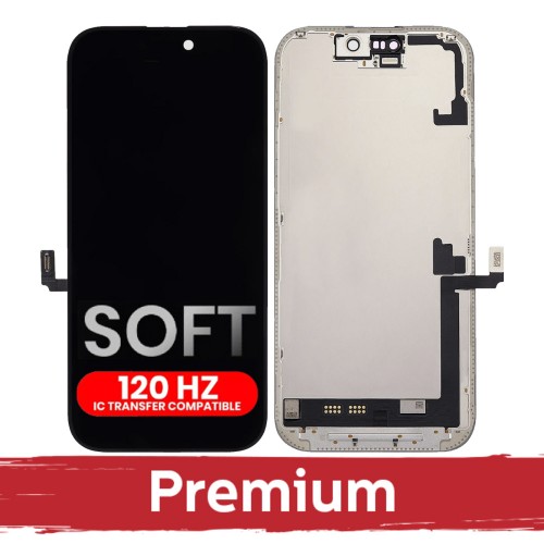 LCD Display Compatible With iPhone 17 Black (SOFT OLED / Stable 120Hz / Premium) *Self-Diagnosable*