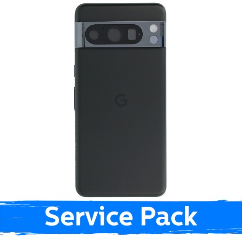 Aizmugurējais vāciņš, saderīgs ar Google Pixel 8 Pro, obsidiāna melns (Service Pack)