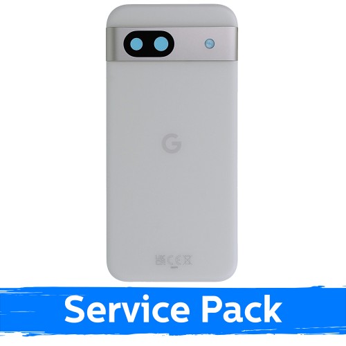 Aizmugurējais vāciņš, saderīgs ar Google Pixel 8A, porcelāna balts (Service Pack)