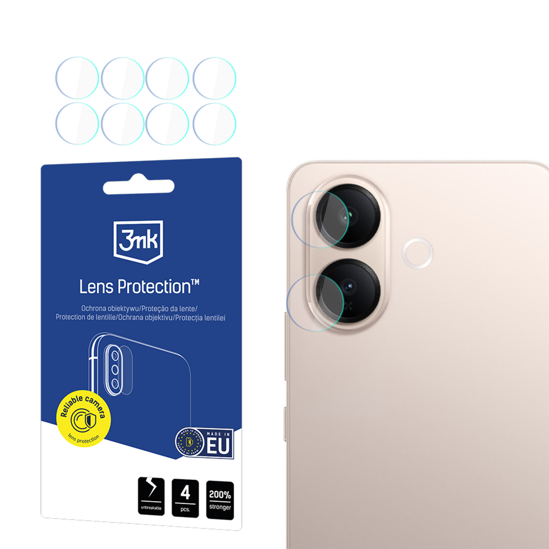 3mk Lens Protection – kameras objektīva aizsargs modelim Vivo V70 Lite